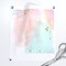 Rainbow Stars Watercolor Abstract Gold Pastel Girl Hippie Custom Pre-pasted Wallpaper by Spoonflower Pre-Pasted Wallpaper 2FT Wide